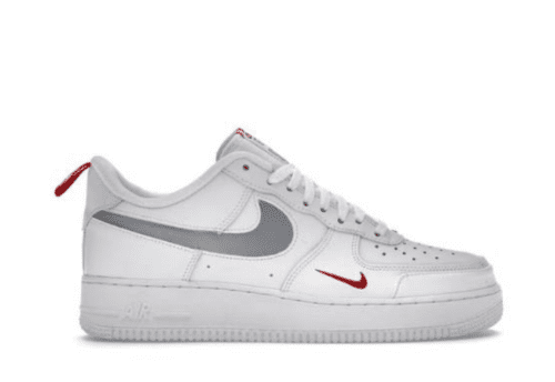 Nike Air Force 1 Low Reflective Swoosh 'White University Red'