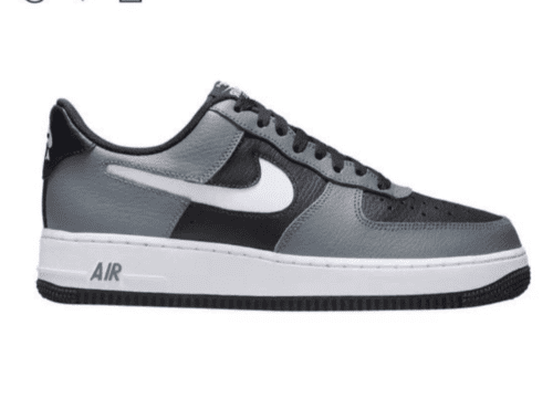 Nike Air Force 1 Low 'Grey Black Cut Out Swoosh'