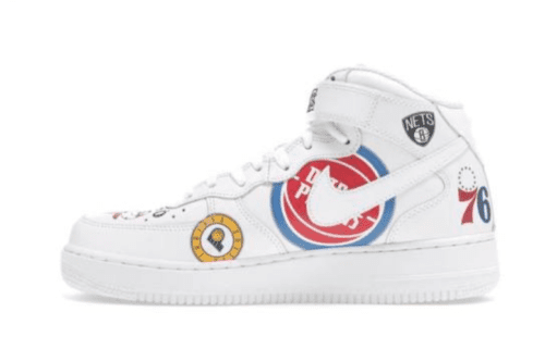Nike Air Force 1 Mid 'Supreme NBA White' - Imagen 2