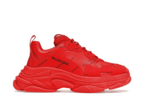 Balenciaga Triple S 'Allover Logo Red'