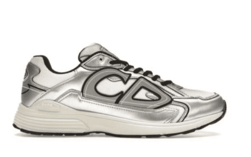 Dior B30 'White Mesh Silver Tone Metallic Calfskin'