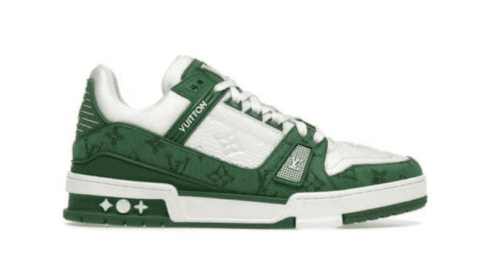 Louis Vuitton LV Trainer 'Green Monogram Denim White '