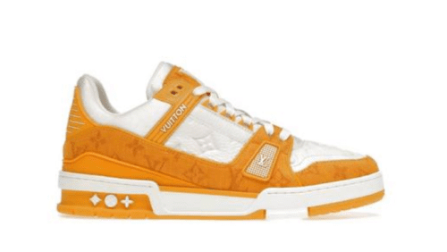 Louis Vuitton LV Trainer 'Yellow Monogram Denim White '