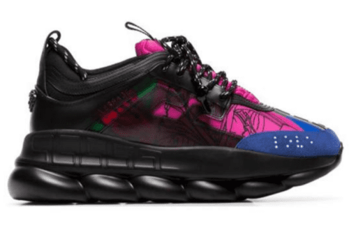 Versace Chain Reaction 'Black Multi-Color Rubber Suede'