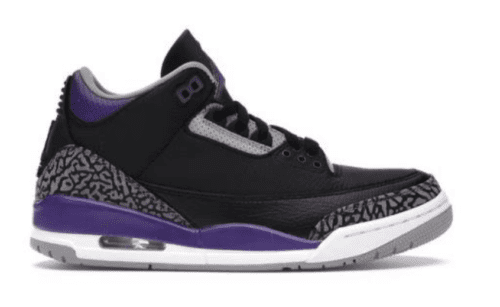 Jordan 3 Retro 'Black Court Purple'