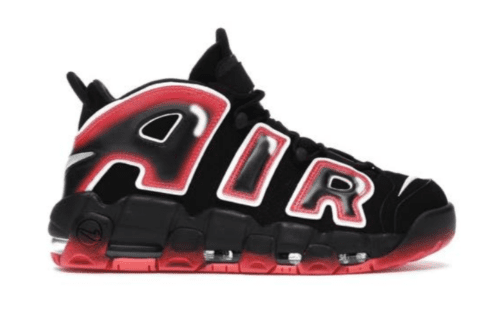 Nike Air More Uptempo  'Black White Laser Crimson'