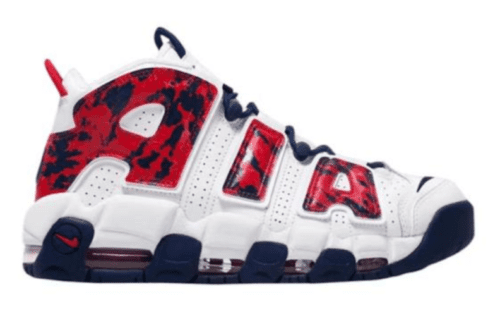 Nike Air More Uptempo  'Red Navy Camo'